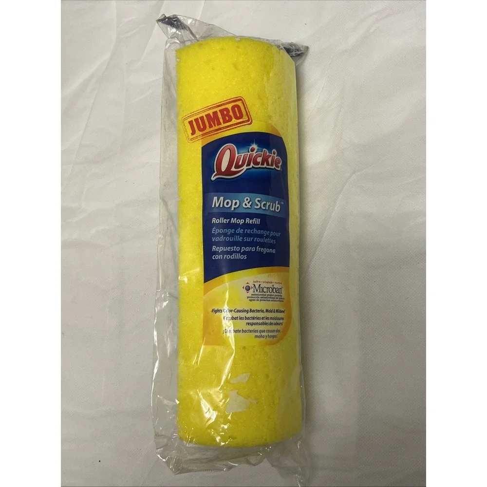 Jumbo Quickie Mop & Scrub Roller Mop Refill Fits 055 055B Type P Sponge